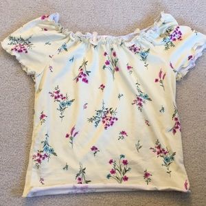 Floral off the shoulder top